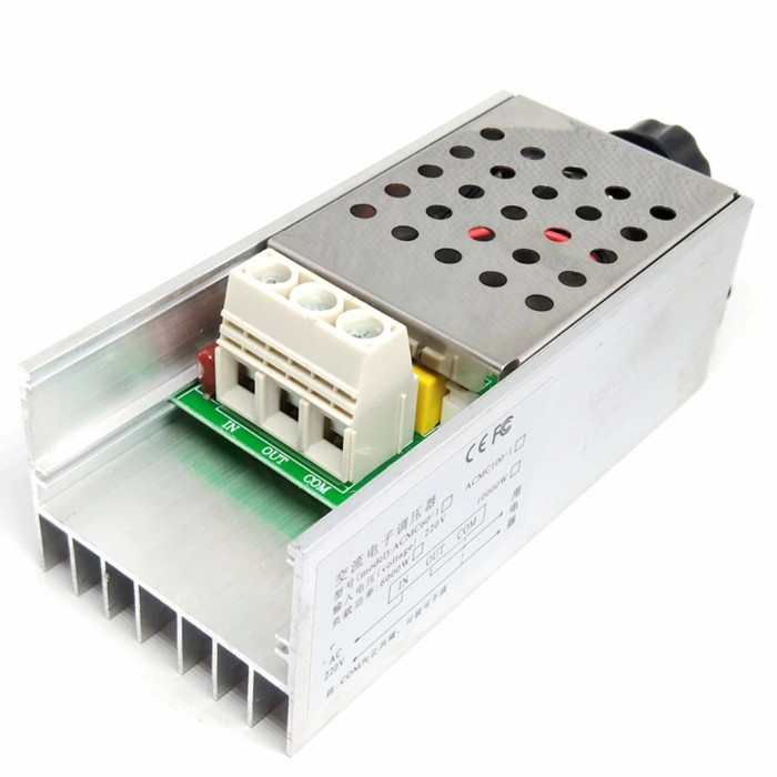 AC Motor Speed Controller Light Lamp Lampu LED Dimmer SCR Voltage Regulator 220V 10000W Case Casing 