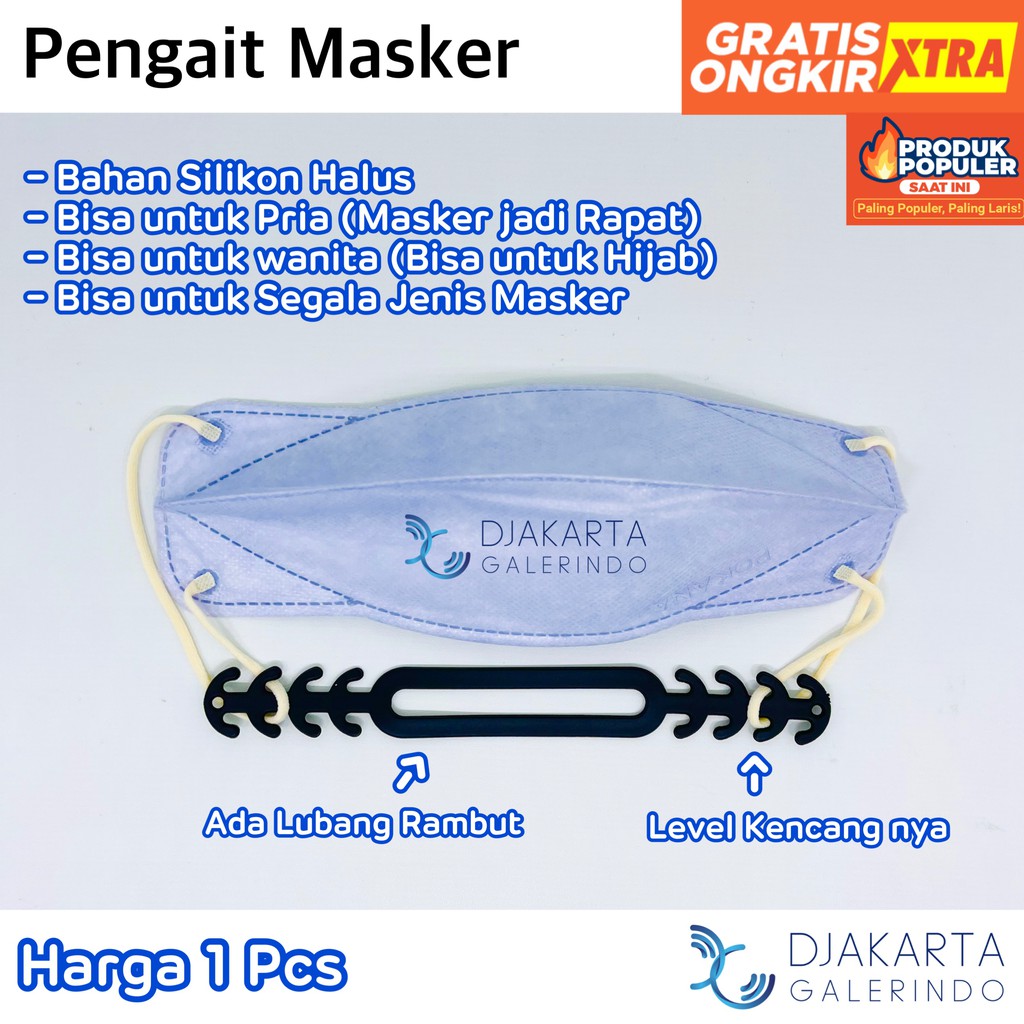 Pengait Masker Pria - Pengait masker Wanita - Pengait Masker Hijab - Konektor Masker Hijab