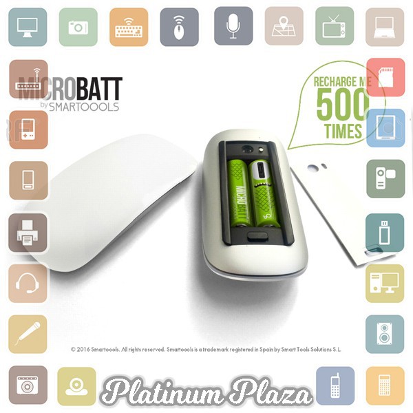 MICROBATT Baterai Cas AA Micro USB 1000mAh 2PCS - Green`6G2M5H-