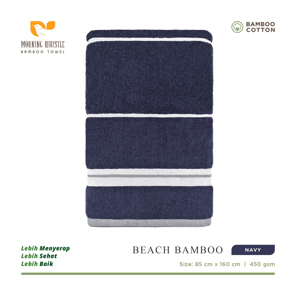 ORIGINAL | Terry Palmer Morning Whistle Beach Bamboo Towel Handuk Mandi Dewasa Jumbo 85 x 160 cm