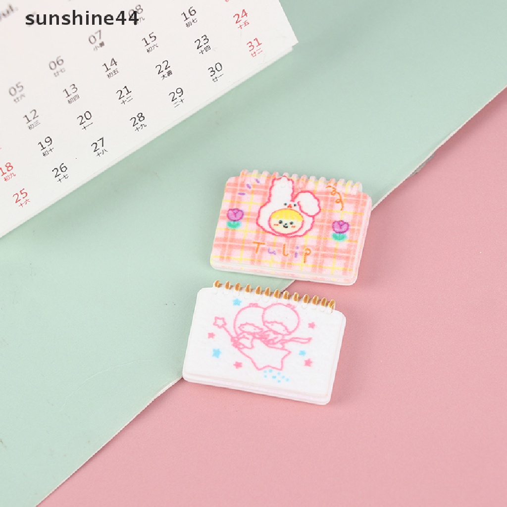 Sunshine 2PCS Miniatur Notebook Mini Skala 1: 12 Untuk Dekorasi Rumah Boneka DIY