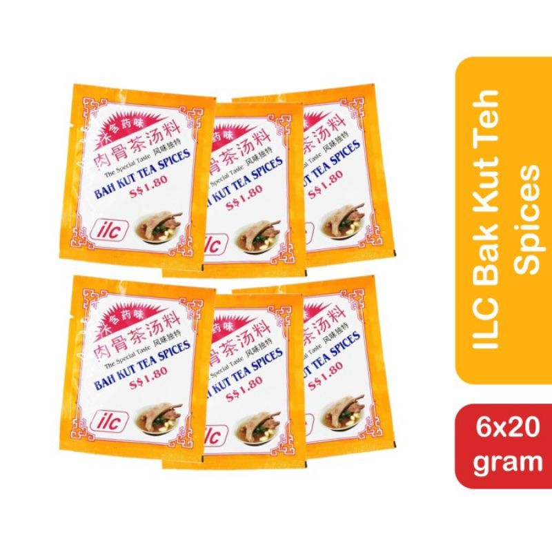 

ILC Bak Kut Tea Spices 6pcs x 20gr Bumbu Bakut Bakkut Teh Singapore Songfa Song Fa Lada Merica Putih White Pepper