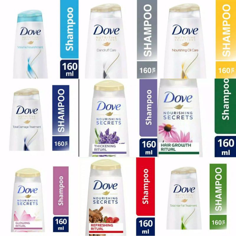 SHAMPOO DAN CONDITIONER DOVE 160ML, 135ML &amp; 70ML