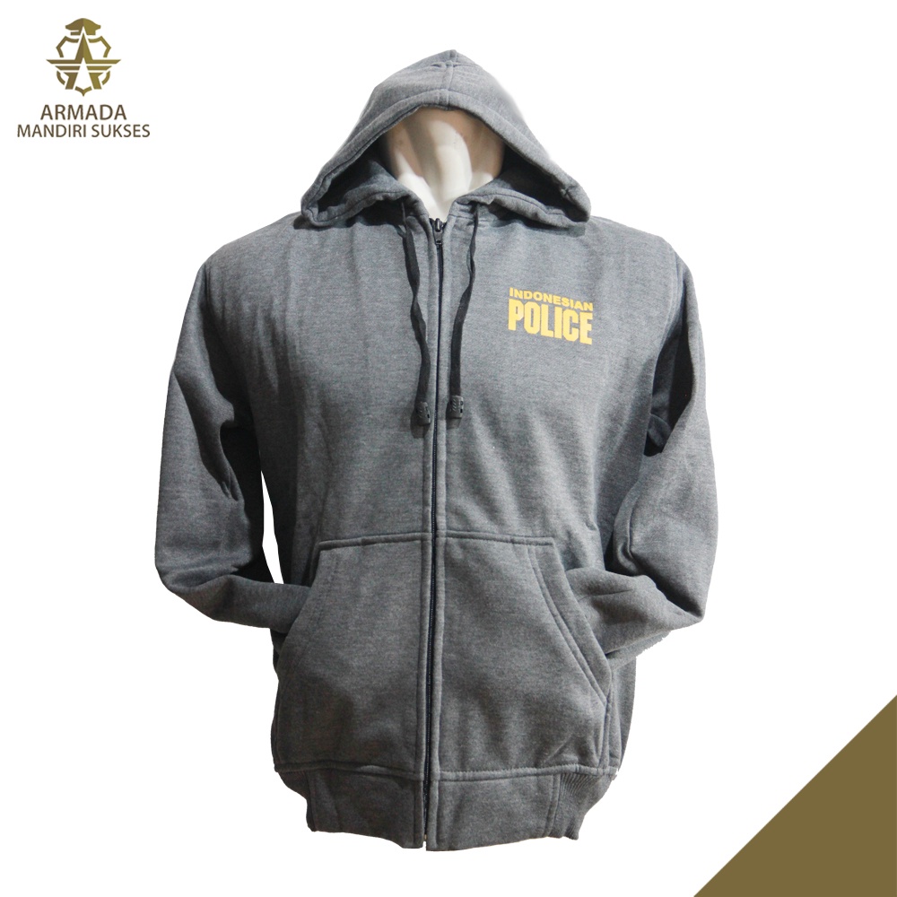 Hoodie Police Indo Ritsleting - Sweater Police Indo Ritsleting