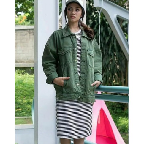 Jaket Jeans Army Wanita/jaket Tebal/jaket/Levis/jeans/Jaket Wanita/jaket Pria/Garment/Army Jacket