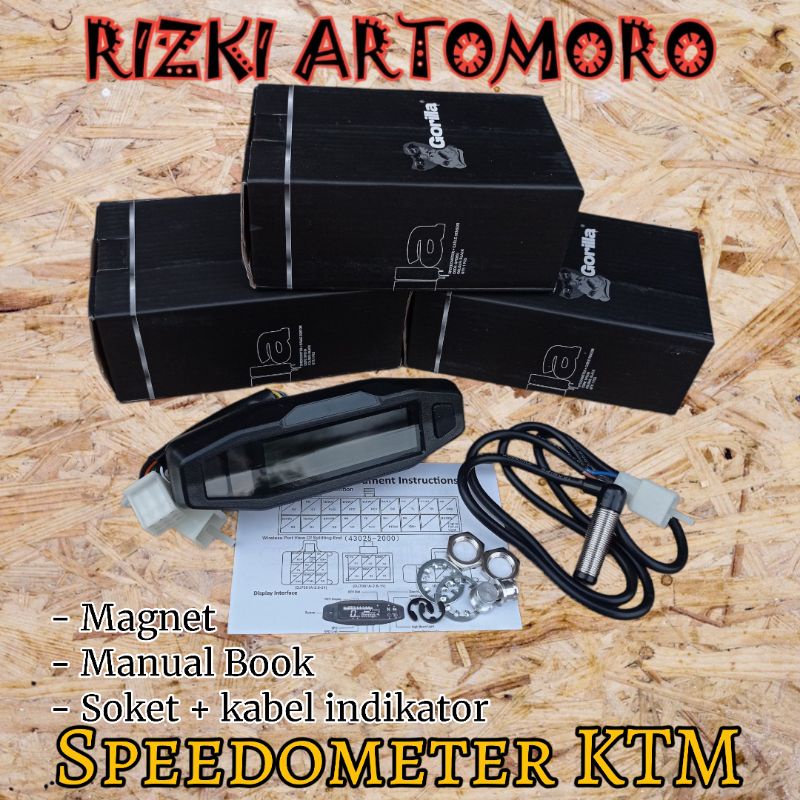 Speedometer digital rpm bensin spido koso ktm bulat cb 100 RX king japstyle