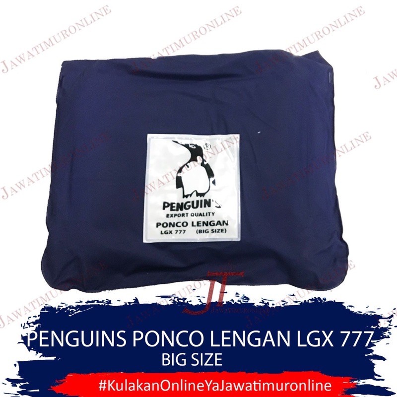 Jas Hujan PENGUIN Poncho Lengan Polos seri LGX 777 DEWASA