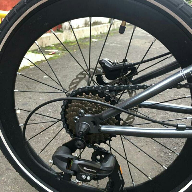 sepeda lipat seli FNHON STORM NEW abu abu chromoly grupset rd sensah mx 8speed