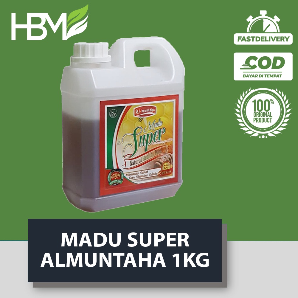 

MADU ASLI MURNI 1 KG PURE HONEY KUALITAS PREMIUM ALMUNTAHA SUPER
