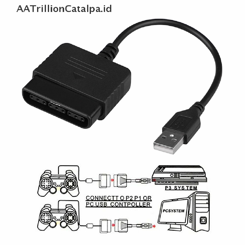 (AATrillionCatalpa) Kabel Adapter Controller PS2 Ke PS3 PlayStation 2 Ke USB Untuk PC PlayStation 3