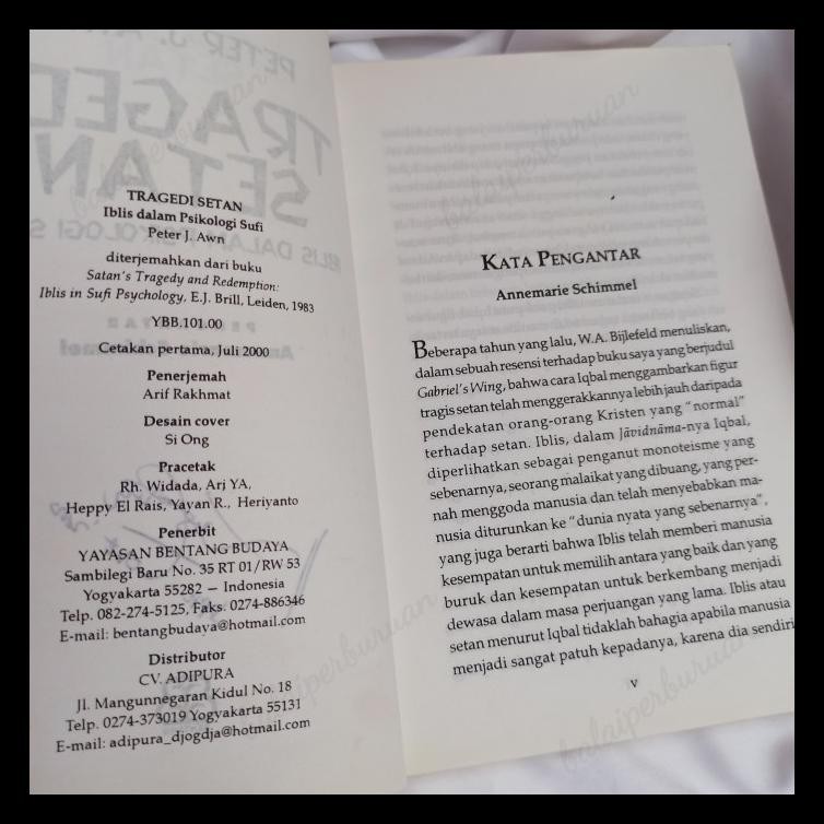 Buku Religi/Buku Spiritual Buku Tragedi Setan: Iblis Dalam Psikologi Sufi - Peter J. Awn