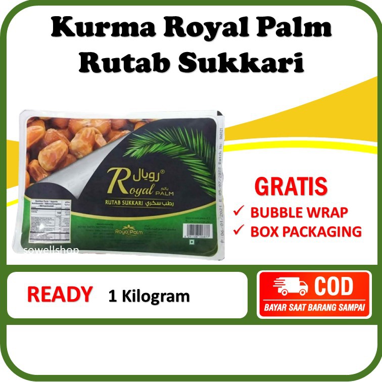 

Kurma Royal Rutab Sukkari Kemasan Pack Plastik Gift and Hampers 1 Kilogram