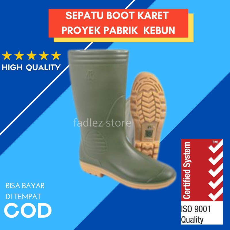 Sepatu Boot Kebun Karet Anti Air Hujan AP Bot Original Petani Spatu But Proyek Bots Pertanian Unisex