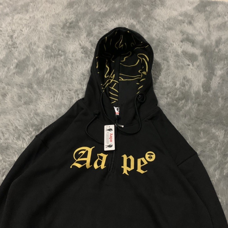 Sweater Hoodie Aape Aestetic Batik Gold Fulltag