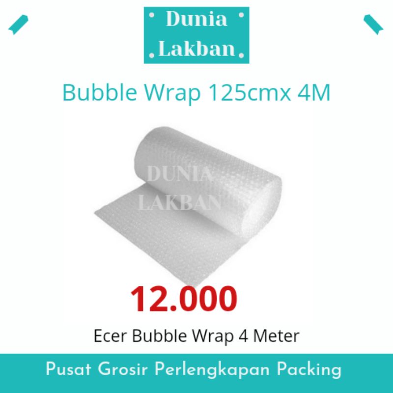 

BUBBLE WRAP 125CM X 4M HITAM & PUTIH
