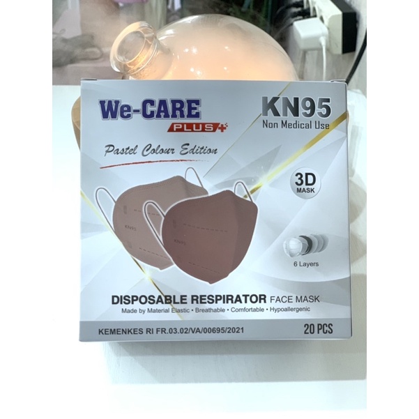 Kn95 We Care 6PLY izin KEMENKES isi 20pcs/Box