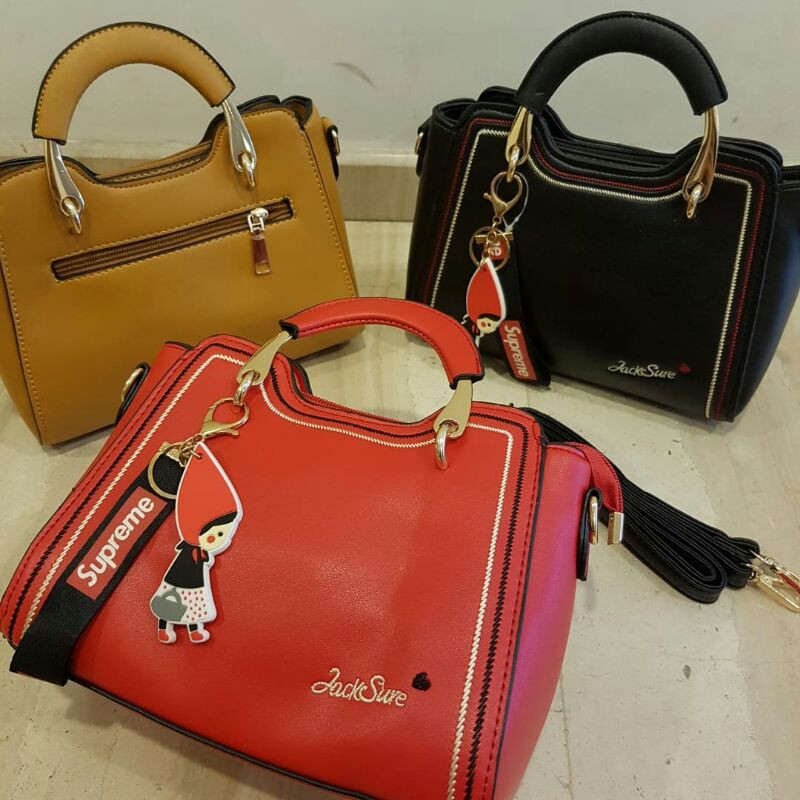 Diskon! Tas Cewek Import Top Handle Bag Wanita Bisa Selempang Bonus Gantungan 932 Murah