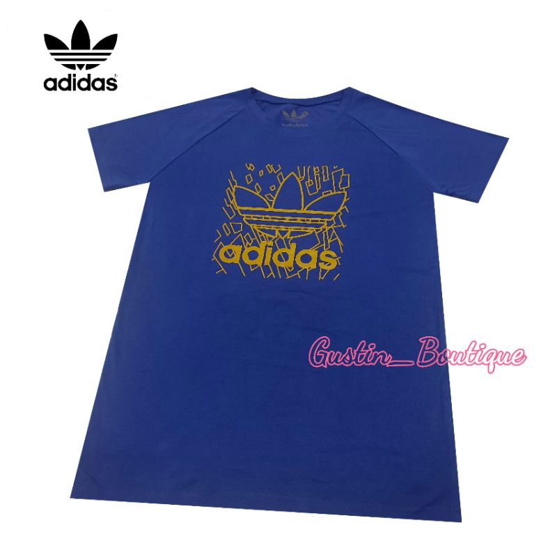 Original Adidas Stripe Aux 3 Bandes Kaos Adidas Wanita Branded Blouse Sporty Adidas Kaos Cewek