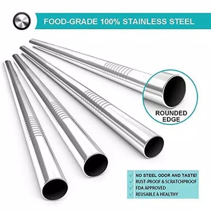 Sedotan Stainless Steel Lurus - LPM Shop