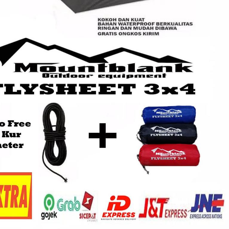 ♜ Flysheet Hammock | Tenda Camping 3x4 / 4x3 waterproof Mountblank original ♨