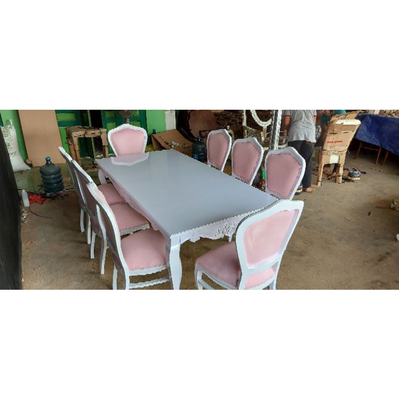SET MEJA MAKAN 8 KURSI