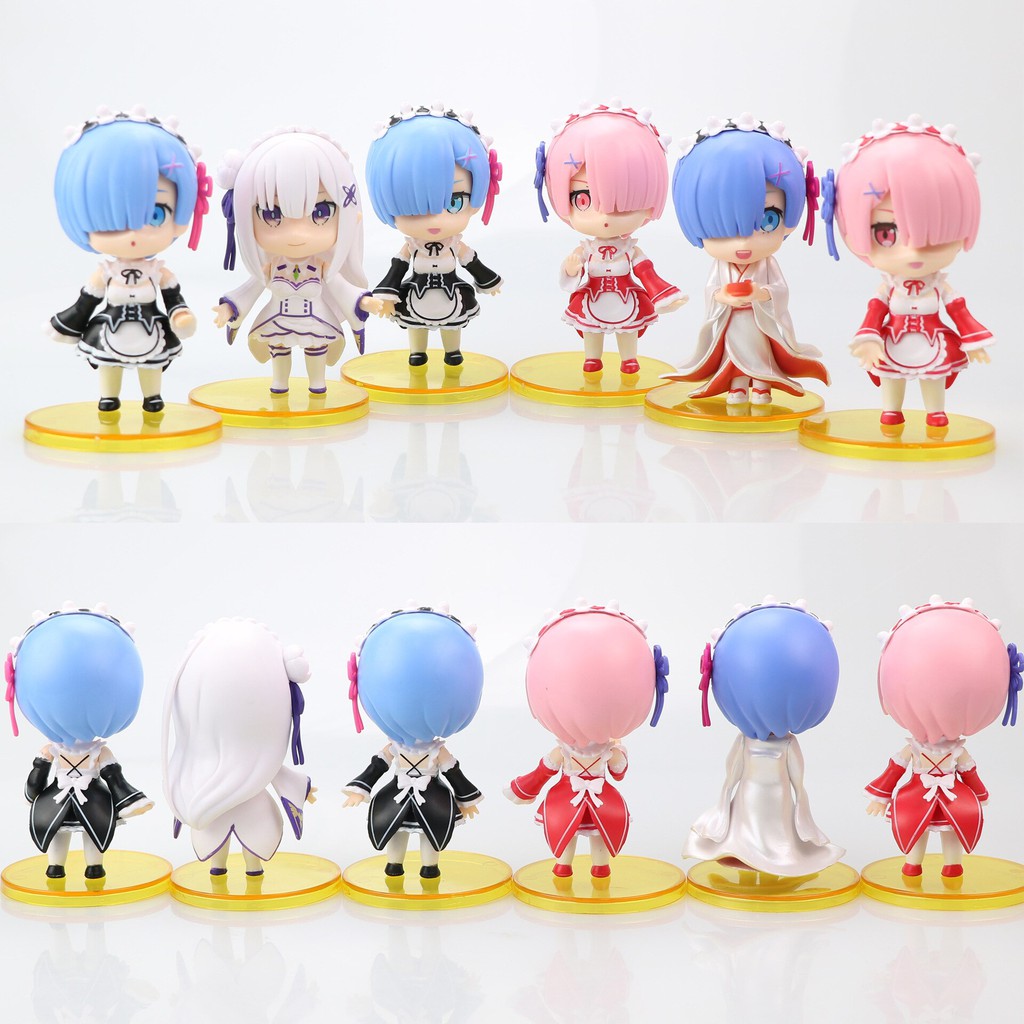 Action Figure Anime Chibi RE Zero REM RAM Emilia