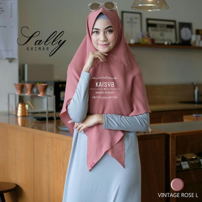 >>Terlaris<< Sally Khimar Size M Kaisya Hijab Syari Instan Softpad Antem Adem <<