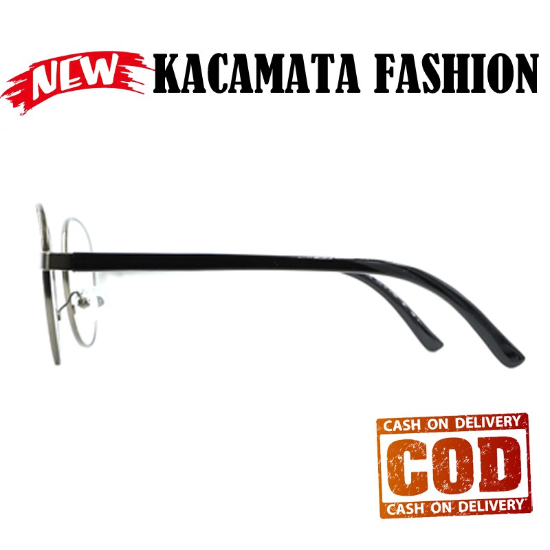 Kacamata Bulat Korea Fashion Pria Wanita Kacamata Oval Korea Sunglasses Round Frame Big Eye Terlaris