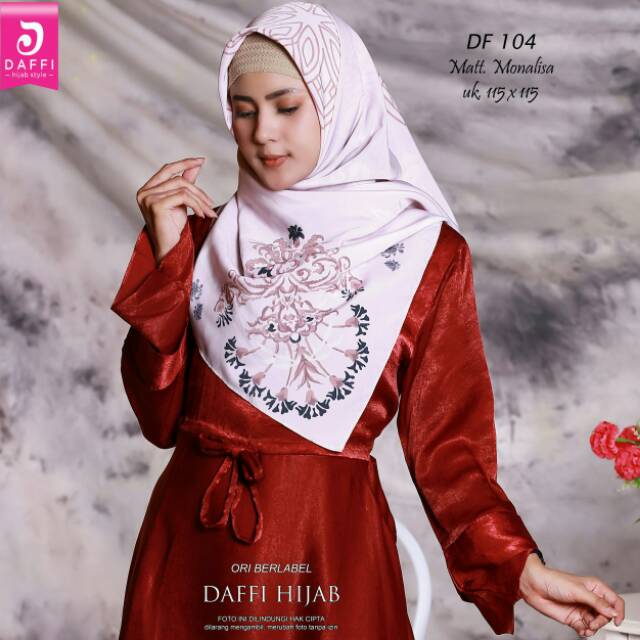 Jilbab Segi Empat Motif Terbaru Daffi