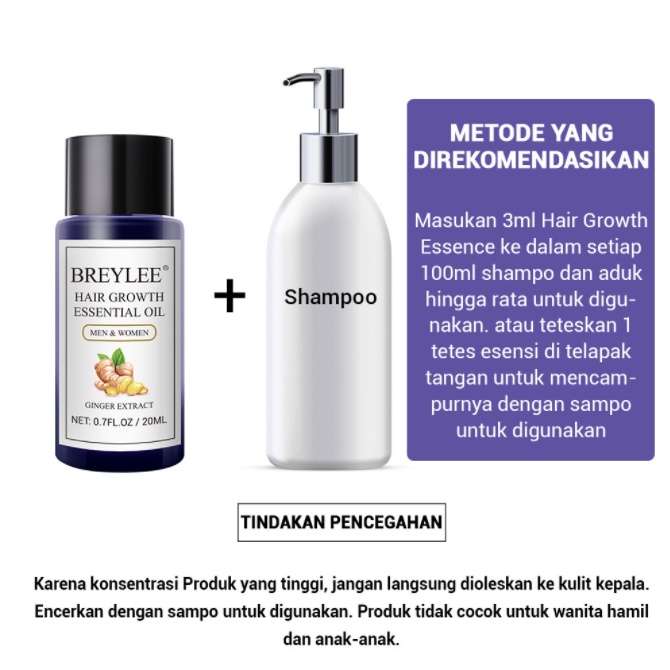 [BPOM] Breylee Hair Essential Oil - BREYLEE Serum Penumbuh Rambut Menyehatkan Kulit Kepala &amp; Meningkatkan Regenerasi Rambut 20ML