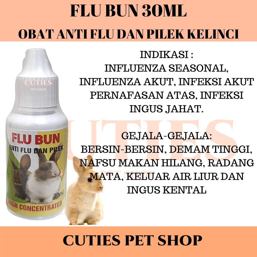 FLU BUN OBAT ANTI FLU DAN PILEK KELINCI / OBAT SAKIT HEWAN / EKA FARMA