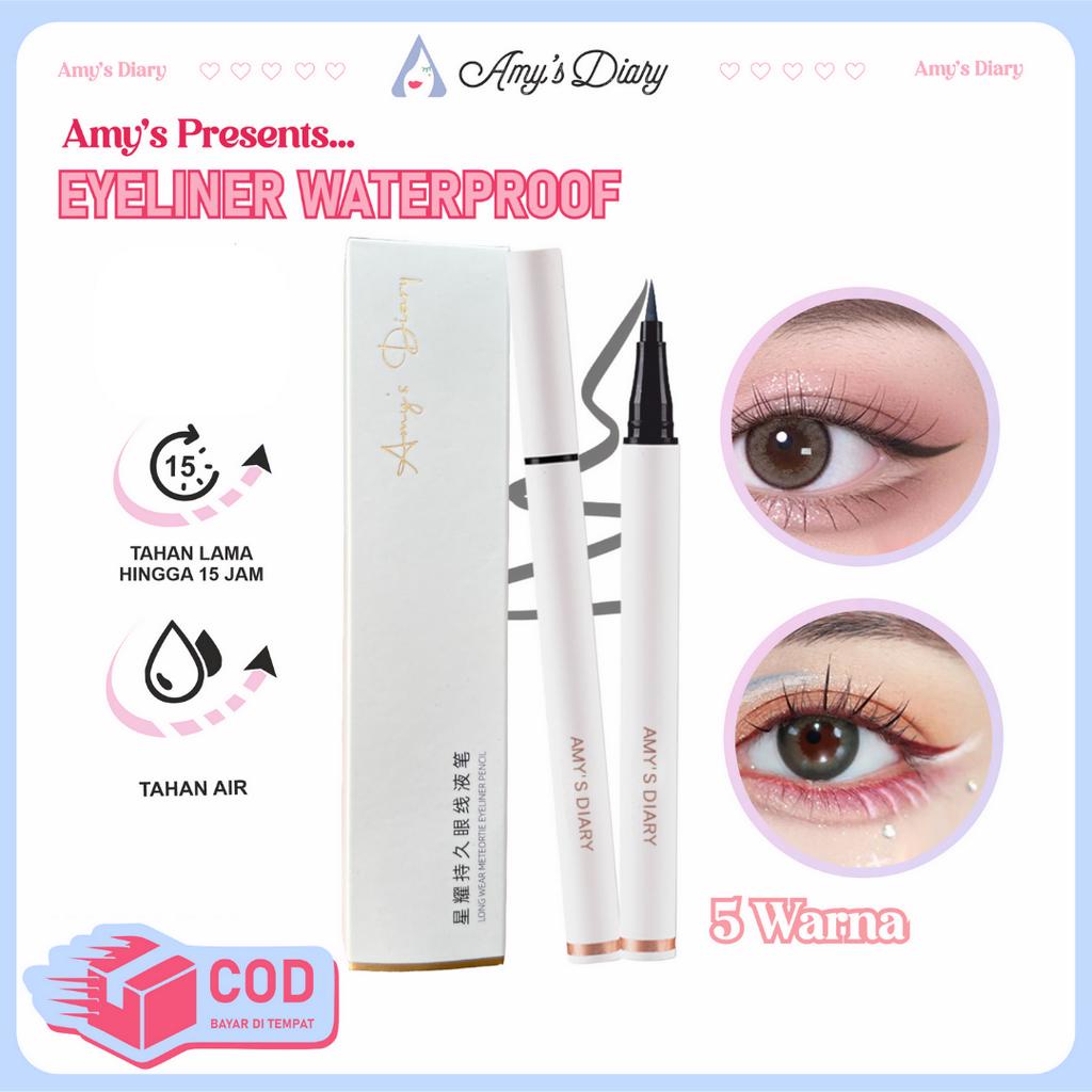 Eyeliner AMY'S DIARY  Evenly Pigmented Long Lasting Waterproof Liquid Wing With Stamp 100% ORIGINAL