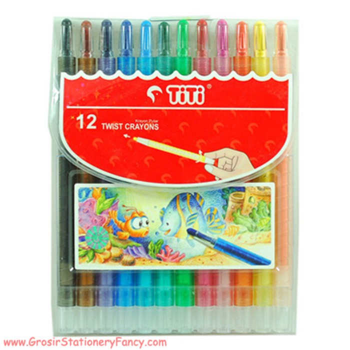 

Titi Crayon Putar Panjang 12 Warna / Twist Crayon Panjang