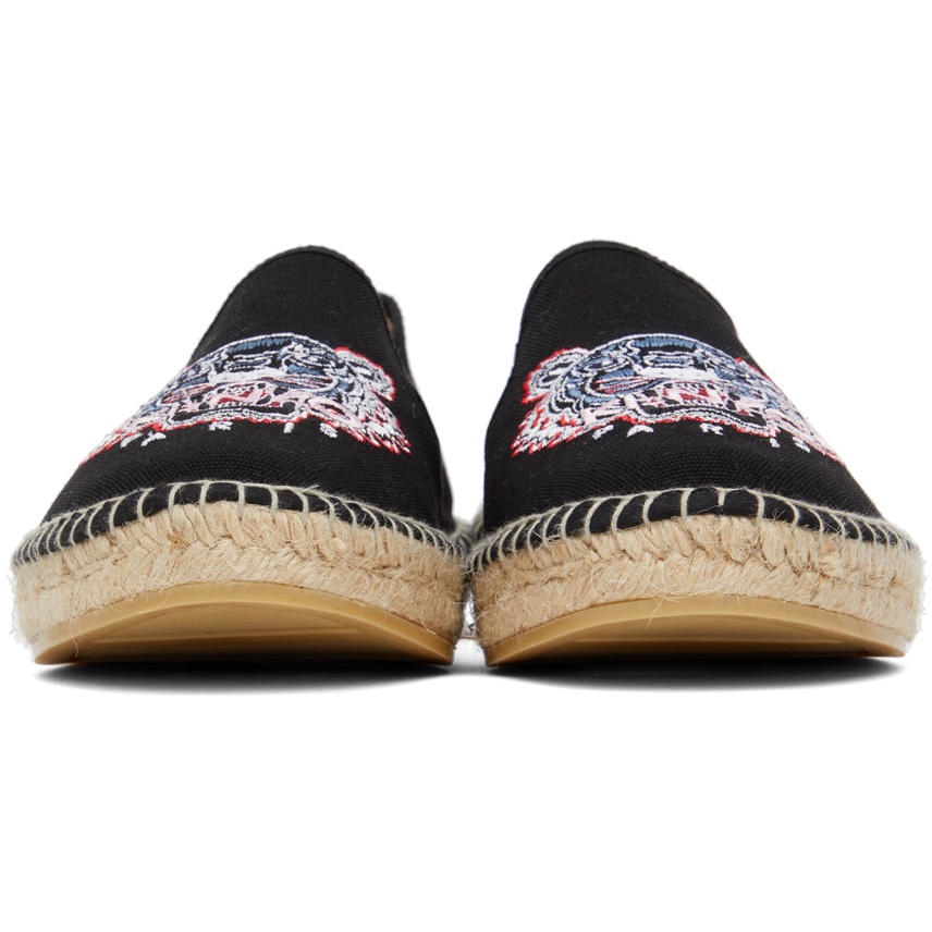 Knzo Men Tiger Elastic Espadrilles Black/Red Blue 100% Original