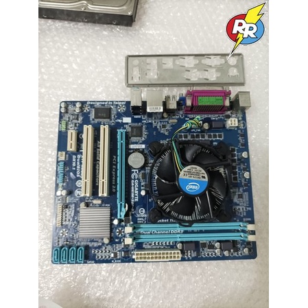 Motherboard Mobo Mainboard Gigabyte H61 Sepaket Prosesor Intel Core i3 3220 3.30 GHz Lengkap Heatsin