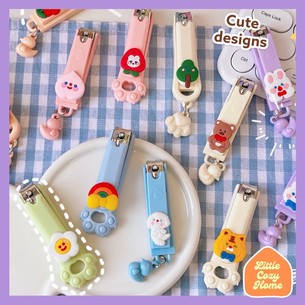 Kawaii Nail Clipper / Gunting Kuku Mini Portable Pocket / Pemotong Kuku Lucu Imut Praktis Motif Karakter Ala Korea Style 3D