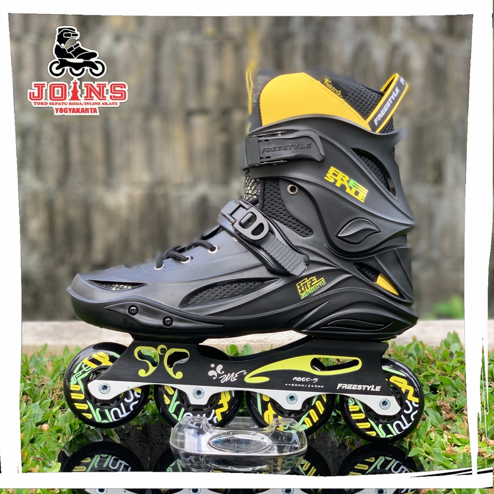 Sepatu roda Pemula Inline Skate Freestyle Moshang Black