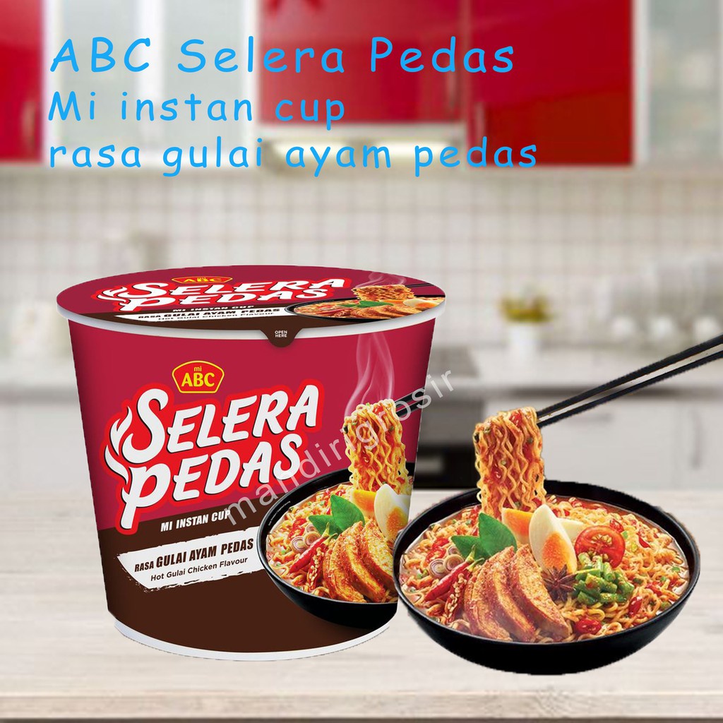 ABC Selera Pedas * Mi Instan Cup * Rasa Gulai Ayam Pedas * 60g