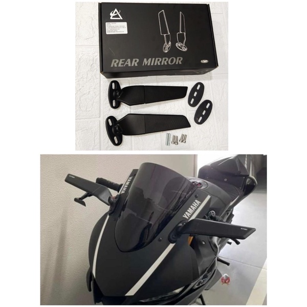 Spion Winglet Stealth Rear Mirror Model Rizoma Universal Ninja Zx25R Zx10R Zx636 Z10R R6 Ninja 250 Fi Karbu Nmax Pcx Cbr 250r R15 cb150r