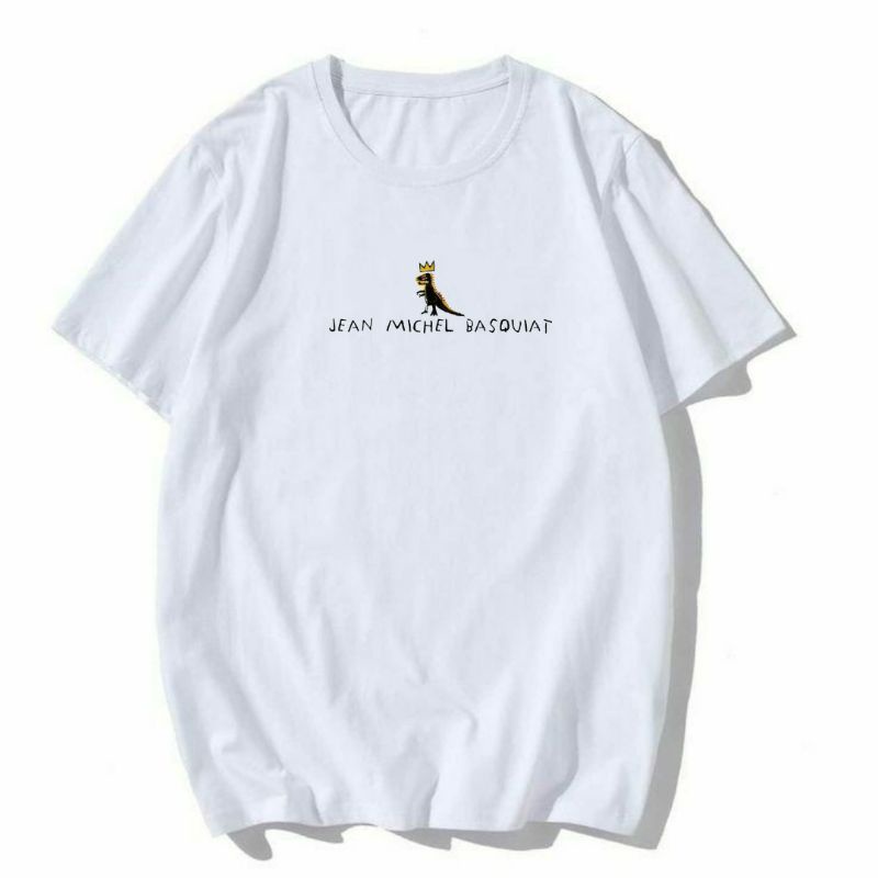 kaos T-SHIRT JEAN MICHEL BASQUIAT JMB PUTUH, HITAM