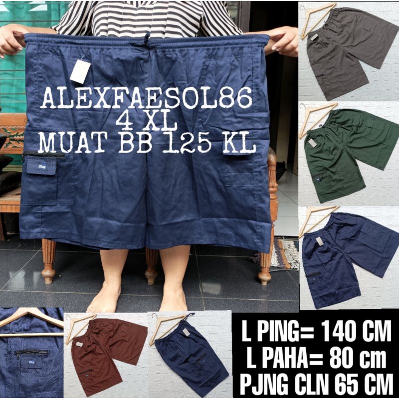 KOLOR CARGO SUPER JUMBO 4 XL BAHAN DRIL TEBAL MUAT BB 125 Kl