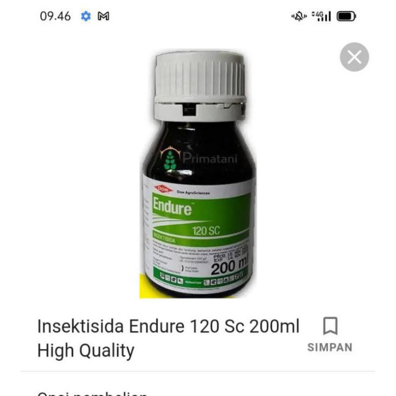 Insektisida Endure 120SC 200ml