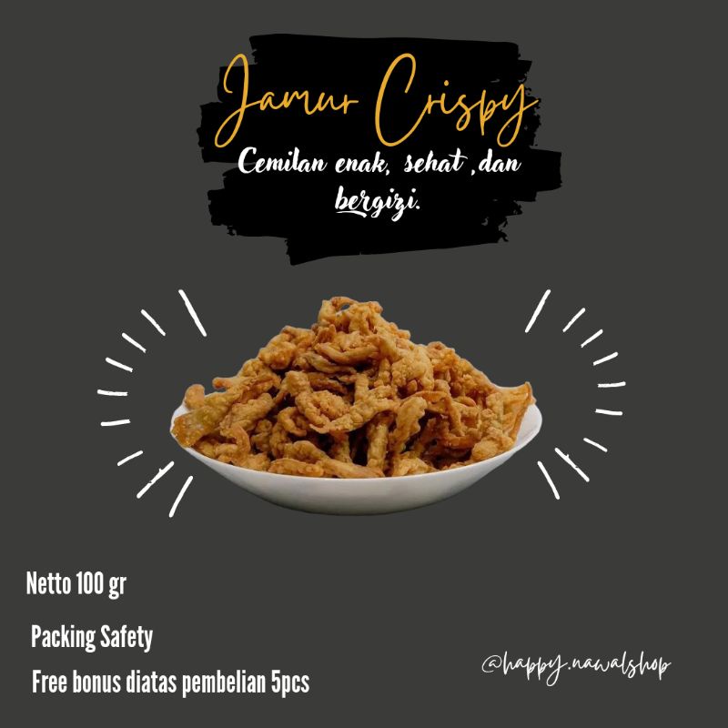 

Keripik Jamur Tiram Crispy Kriuk Renyah Krispi Murah