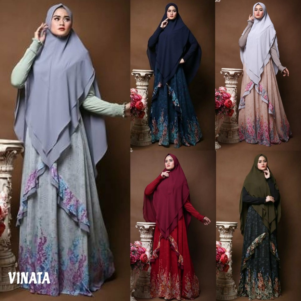 VINATA by AGOEST HANGGONO (Gamis syari, gamis pesta, gamis set, dress pesta, gamis simple, gamis mot