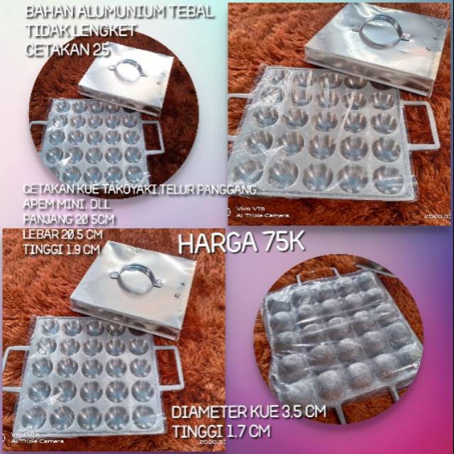 Termurah  Cetakan kue takoyaki, apem mini, telur panggang dll originall