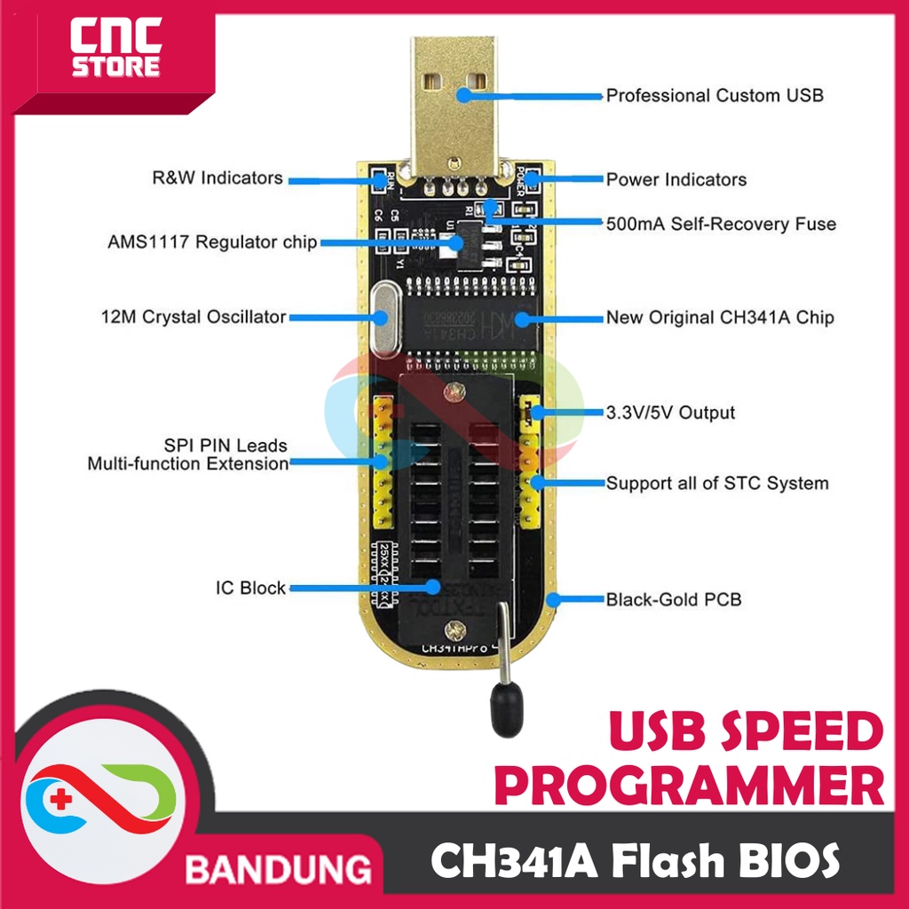 CH341A 24 25 EEPROM Flash BIOS USB SPEED PROGRAMMER WRITER DOWNLOADER