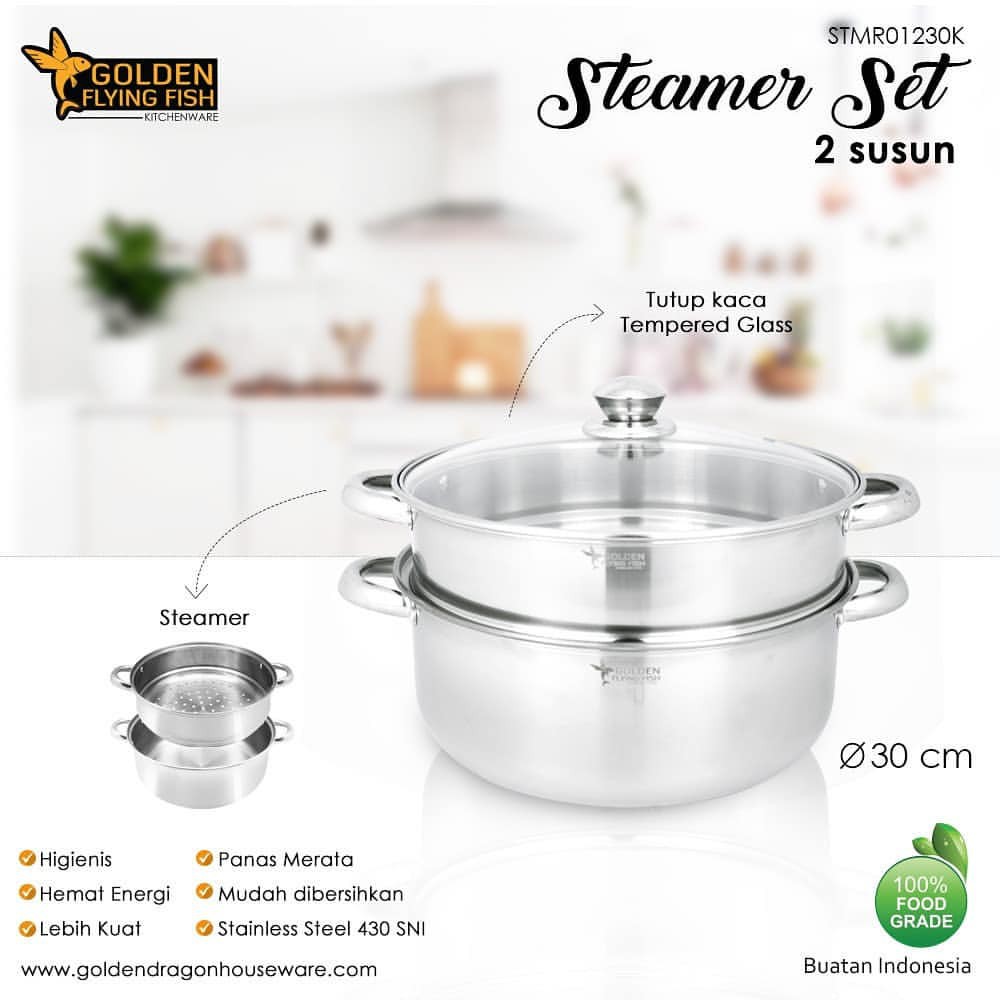 TERMURAH STEAMER SUSUN 2 GOLDEN FLYING FISH