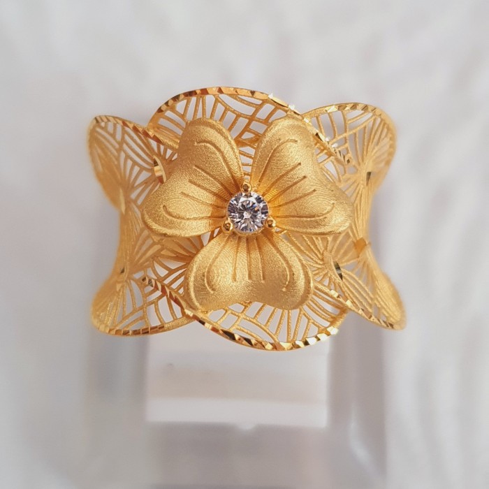 cincin kendarian bunga ubs model krawangan emas 70% 700 70 %
