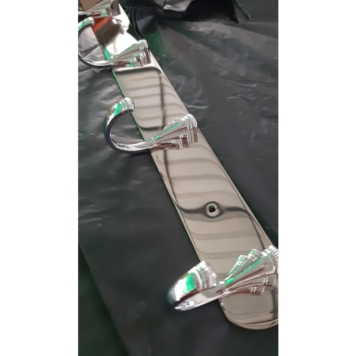 Gantungan Baju 5 Baris Stainless Steel HK - 175/KAPSTOK KEPSTOK/CANTOLAN BAJU HANDUK DINDING