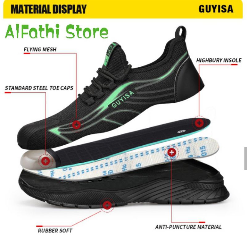 AlFathi Sepatu Safety Sneakers Sport New Ori By Guyisa Anti Tusukan